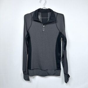 REVA Large Striped track Cycling Sweat Top Pocket Thumb Holes